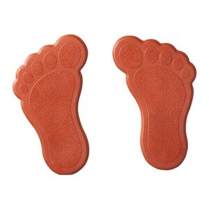 Ridder 6-Piece Non Slip Appliques for Bath Tub Red 9 x 15cm Ridder 6-Piece Non Slip Appliques for Bath Tub Red 9 x 15cm